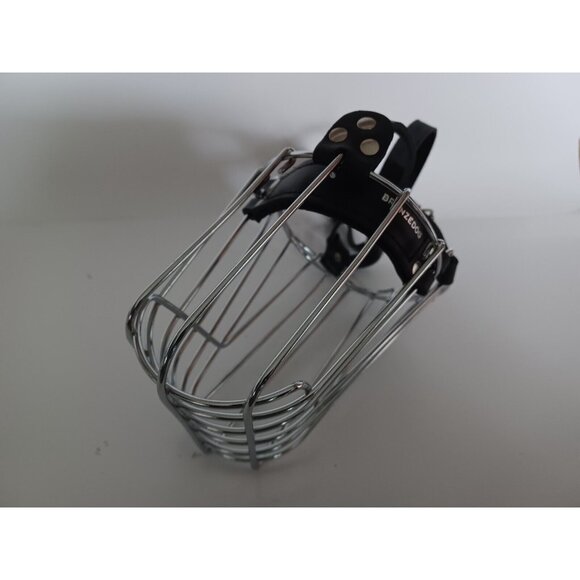 BRONZEDOG Dog Muzzle German Shepherd Wire Basket Metal Mask Leather LARGE - Picture 12 of 13